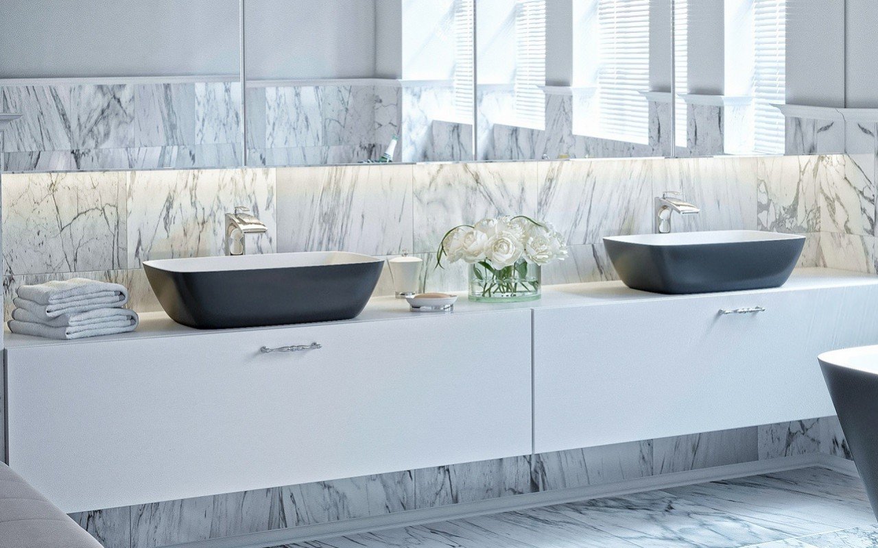 Aquatica Arabella-Blck-Wht™ Stone Bathroom Vessel Sink picture № 0